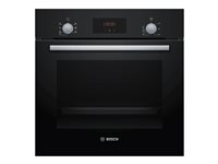 Bosch  Oven  HBF133BA0  66 L  Electric  EcoClean  Knobs  Height 59.5 cm  Width 59.4 cm  Black