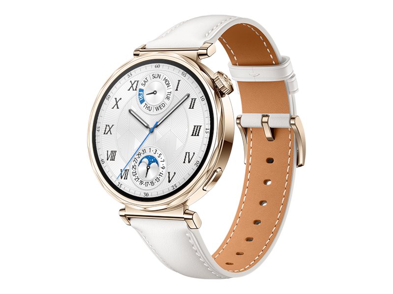 Huawei Watch GT 5 stainless steel smart watch with strap Product shot Right-angle 79550