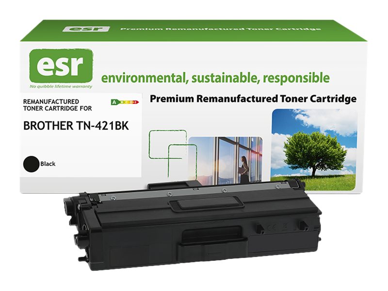 ESR Toner cartridge compatible with Brother TN-421BK black remanufactured 3.000 pages