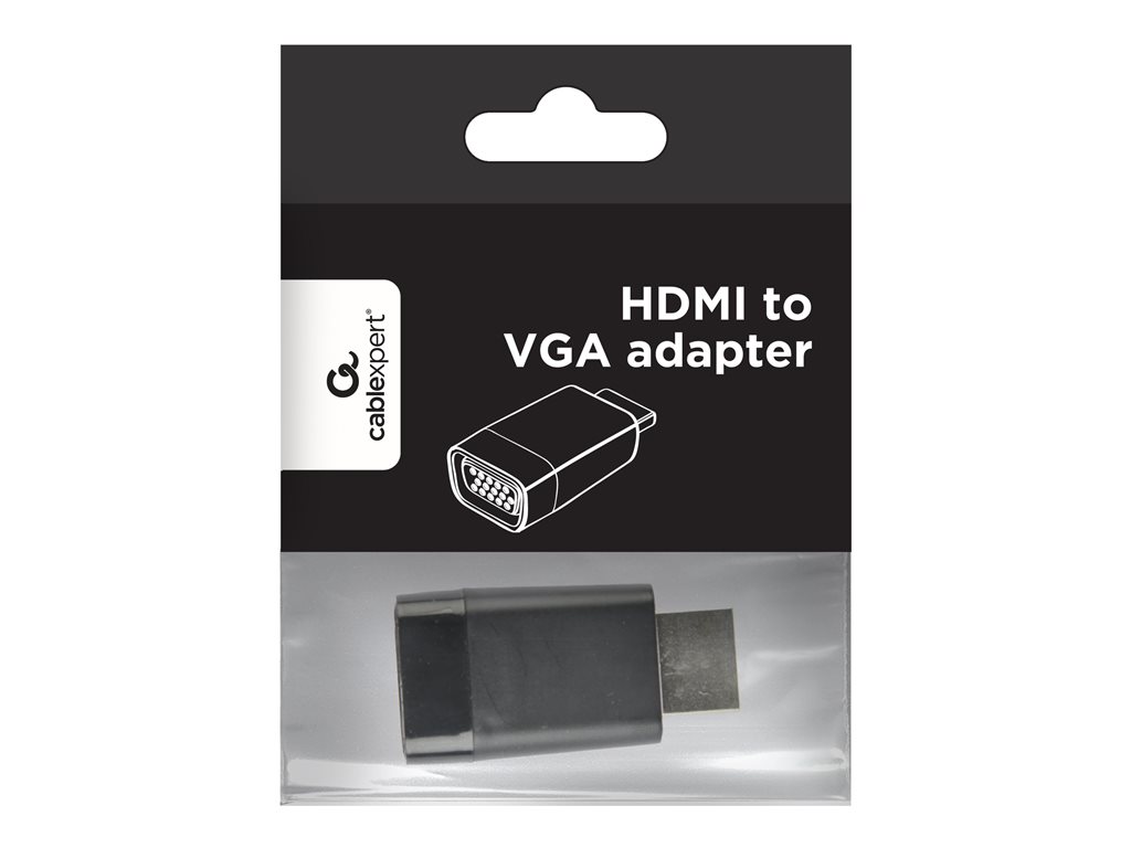 ADAPTER HDMI(M)->VGA(F) CZARNY GEMBIRD