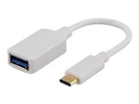 DELTACO USB 3.0/ USB 3.1 USB-C adapter 15cm Hvid
