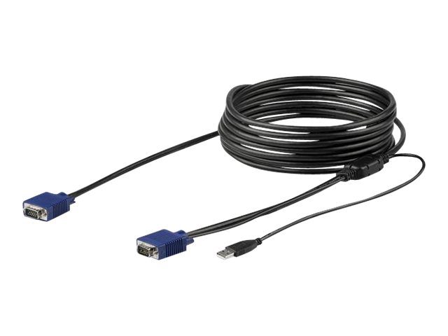 Image of StarTech.com 15 ft. (4.6 m) USB KVM Cable for StarTech.com Rackmount Consoles - VGA and USB KVM Console Cable (RKCONSUV15) - video / USB cable - 4.6 m