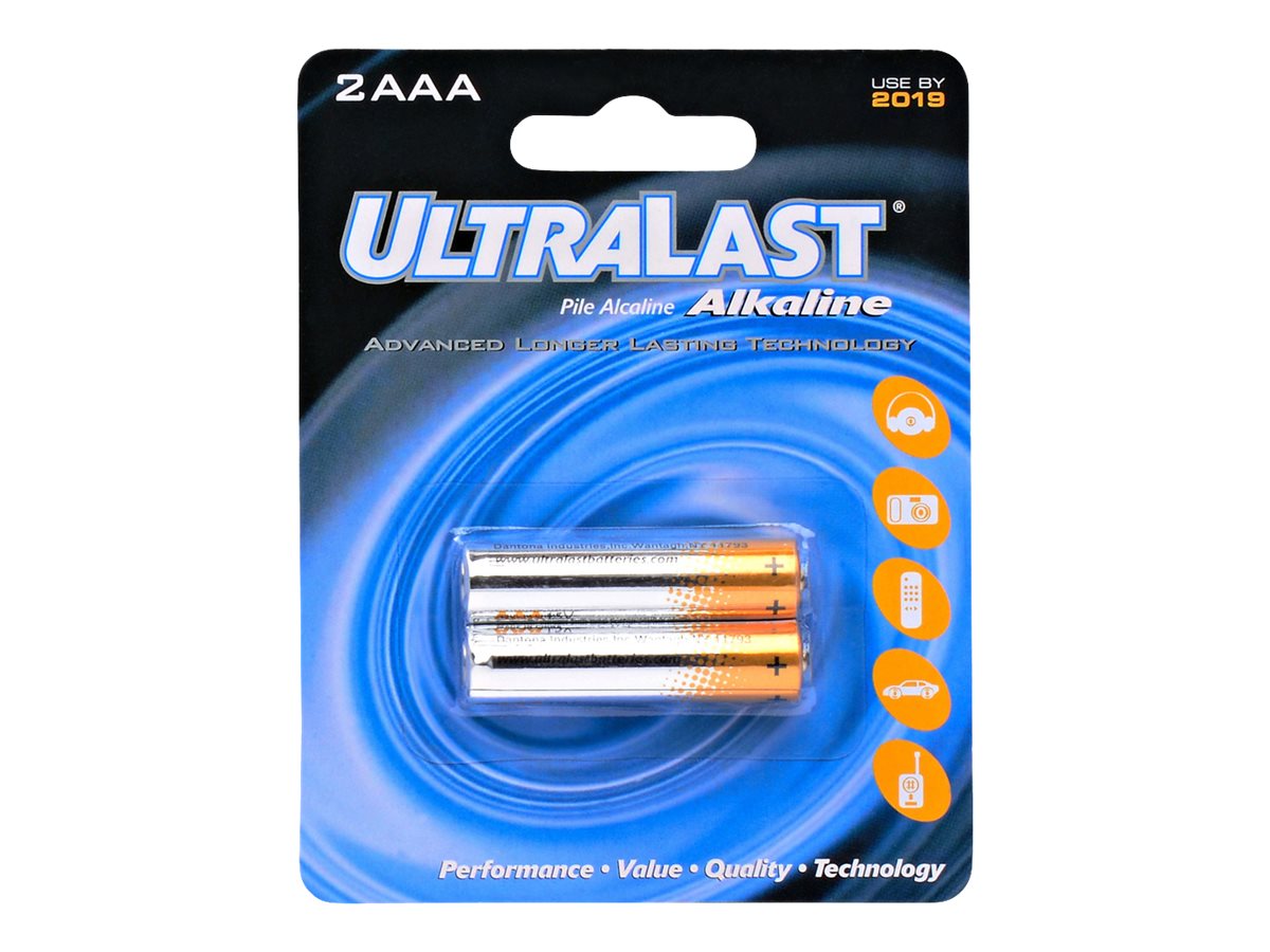 2 PACK AAA ALKALINE BATTERY