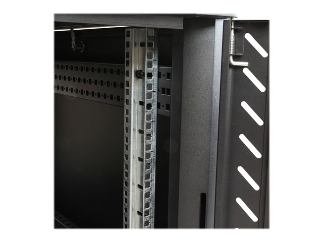 StarTech.com 12U AV Rack Cabinet - Network Rack with Glass Door - 19 inch Computer Cabinet for Server Room or Office (RK1236BKF)