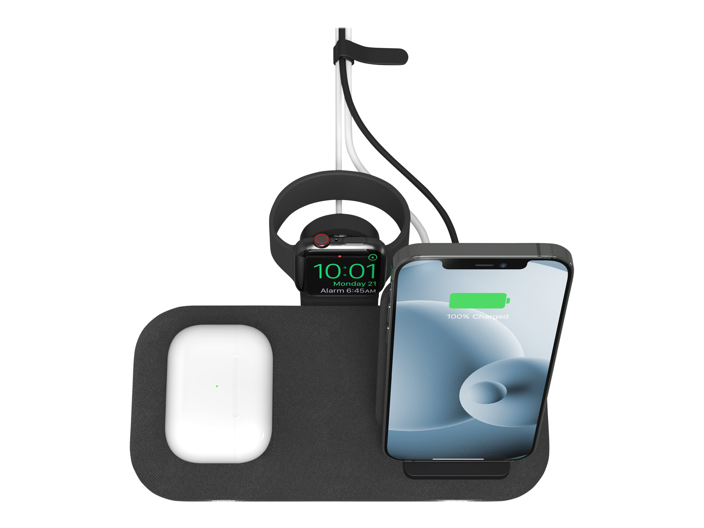mophie Stand Plus wireless charging pad / charging stand USB 15 Usage / lifestyle Top 72511