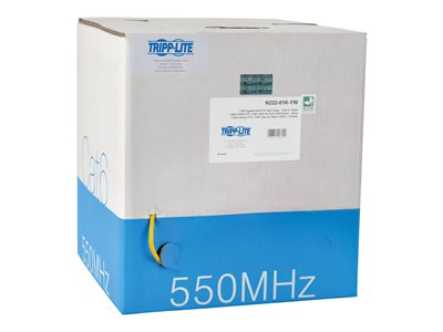 Tripp Lite 1000ft Cat6 Gigabit Bulk Cable Solid Core CMR PVC Yellow 1000'