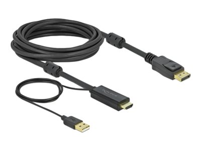 DELOCK HDMI M DisplayPort M 4K cable 5m Optionen & Zubehör