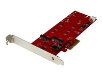 StarTech.com 2x M.2 SATA SSD Controller Card - PCIe - PCI Express M.2 SATA III Controller - NGFF Card Adapter (PEX2M2) Lagringskontrol