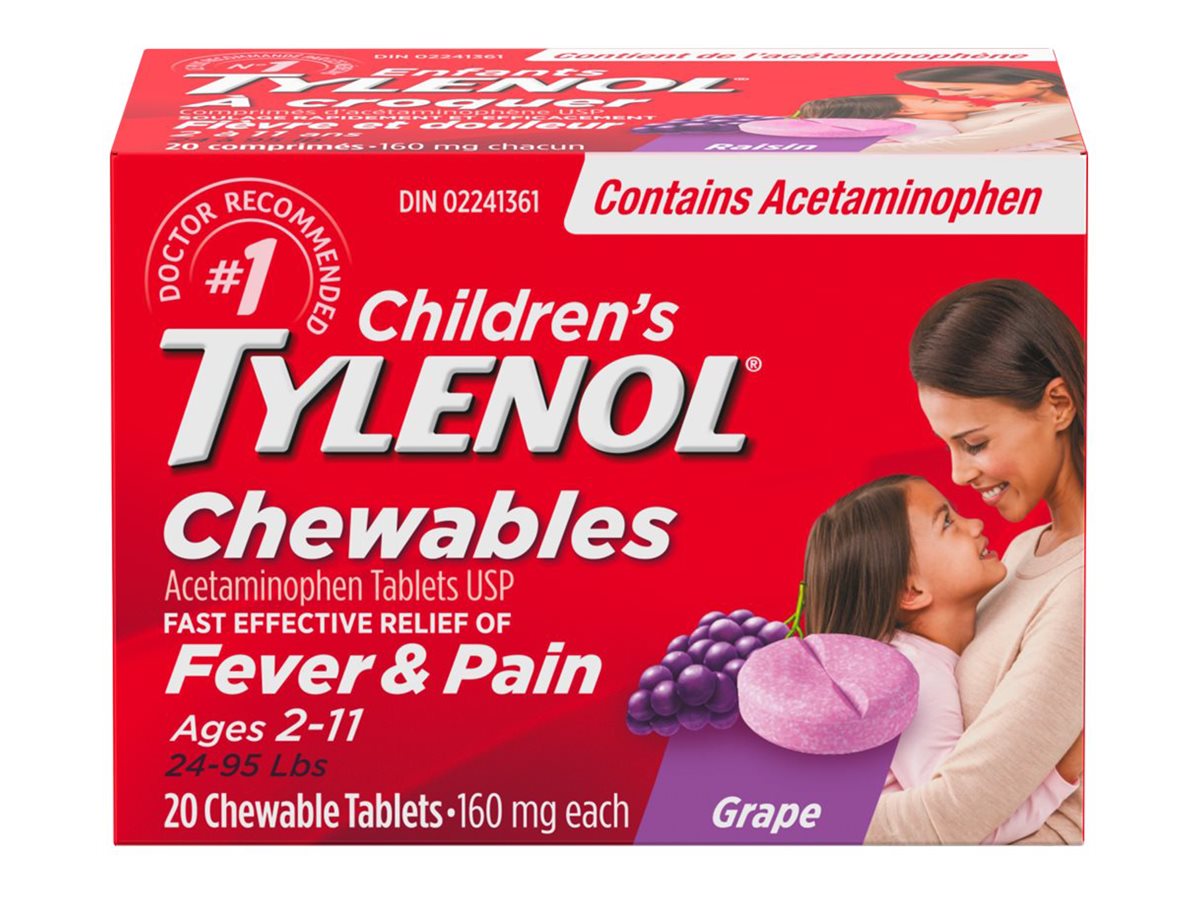 TYLENOL CHILD'S CHEW GRAPE 20'S