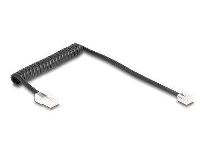 DELOCK Telefonkabel/Spiralkabel RJ11 St. zu RJ45 St. 1m S.