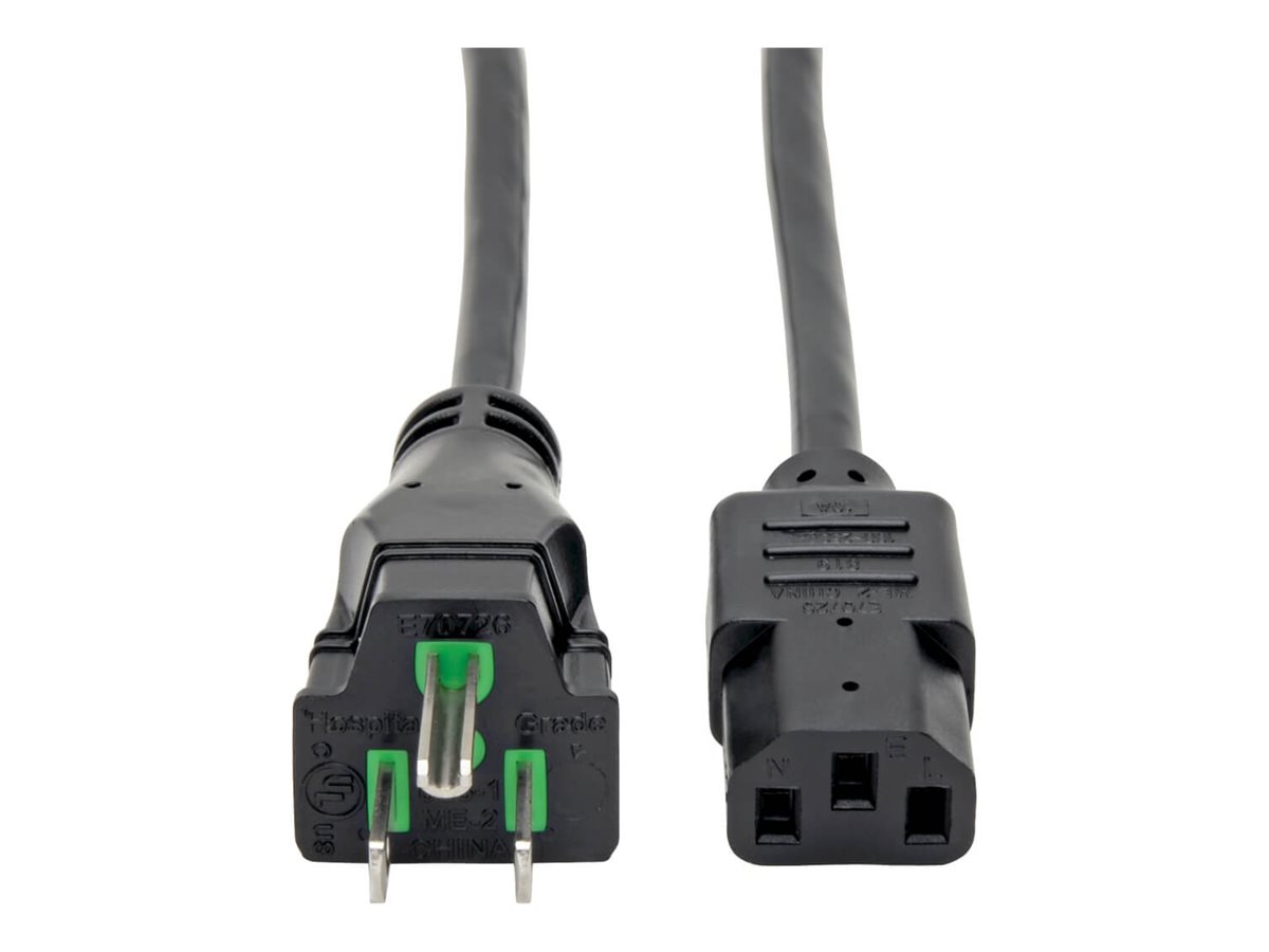 Tripp Lite 3ft Computer Power Cord Hospital Medical Cable 5-15P to C13 10A 18AWG 3'