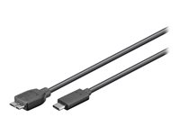 MicroConnect USB 3.1 USB Type-C kabel 1m Sort