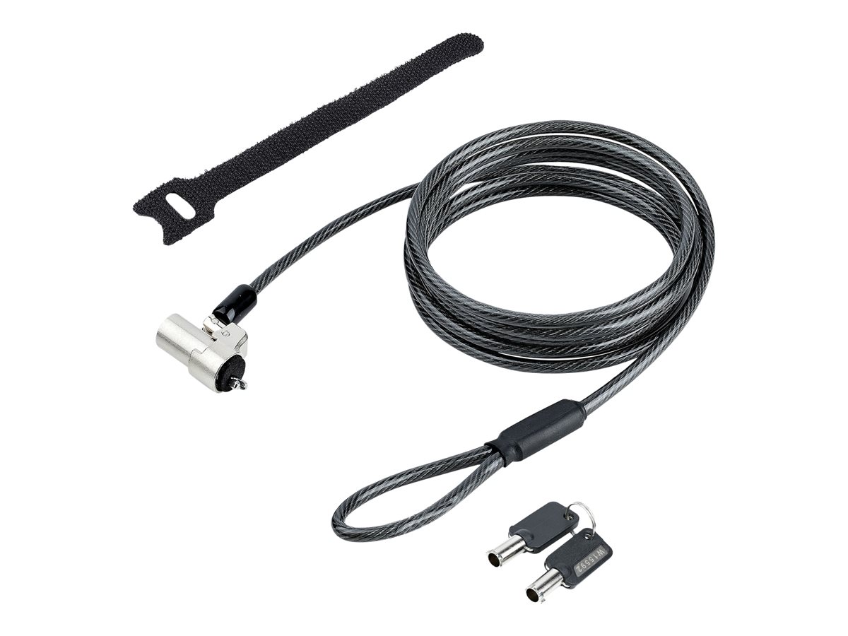 StarTech.com Laptop cable lock 6Ft Compatible With Noble Wedge; Laptop Cable Lock, 6Ft (2m), Anti-Theft Keyed Lock, Security Cable Lock For Dell XPS/Latitude, Cut-Resistant Steel Cable Lock For Laptop (NBLWK-LAPTOP-LOCK) - bezpečnostní kabelový zámek – foto 2