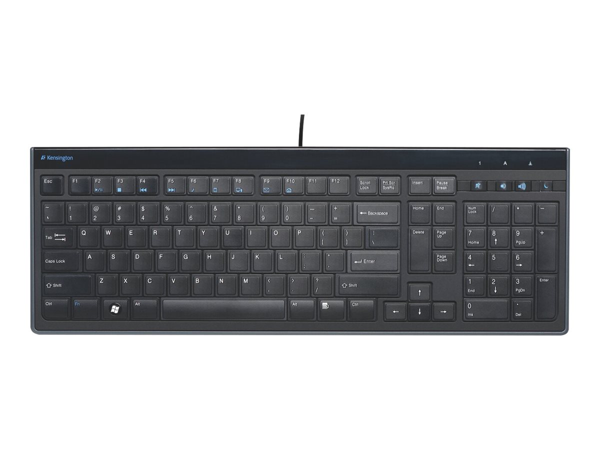 An image of Kensington SlimType - keyboard - UK - black Input Device