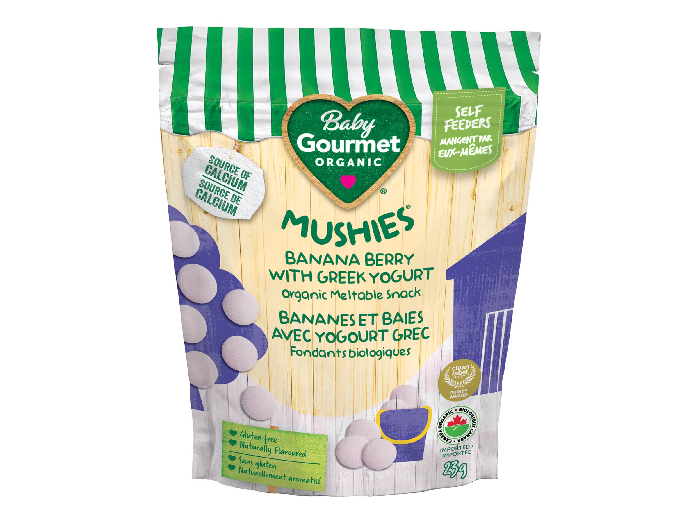 Baby Gourmet Mushies Snacks - Banana Berry with Greek Yogurt - 23g