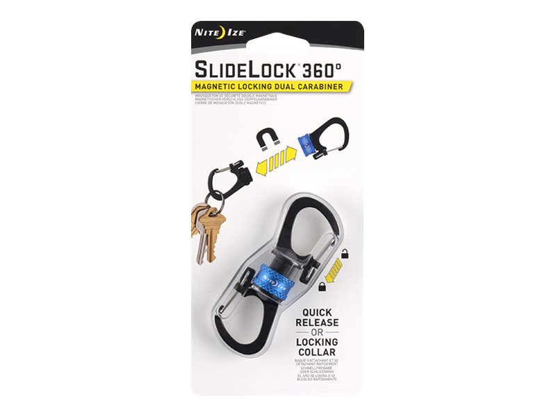 Nite Ize SlideLock 360° Magnetic Locking Dual Carabiner - MSBL-03-R7