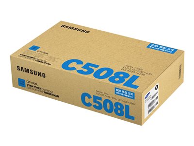 Samsung CLT-C508L High Yield cyan original toner cartridge (SU058A) 