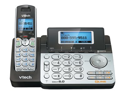 VTech Cordless Phone with Caller ID/Call Waiting Silver CS6619