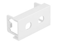 Delock Easy 45 Module Plate Round cut-out 2 x M8 Anti-twist, 45 x 22.5 mm 10 pieces white