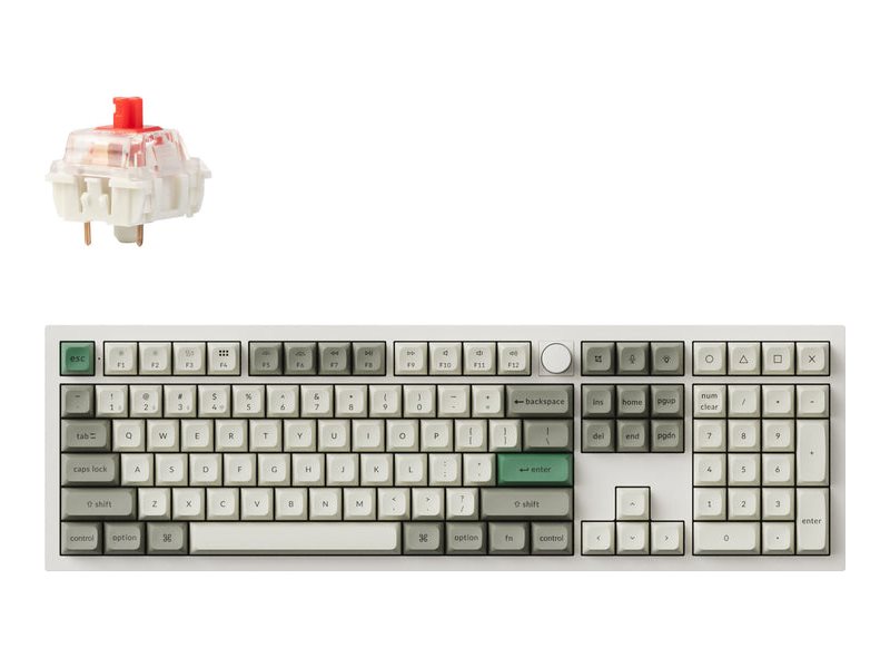 Keychron Q6 Max keyboard QMK/VIA custom mechanical fully assembled knob 100% full size Product shot Front 79500