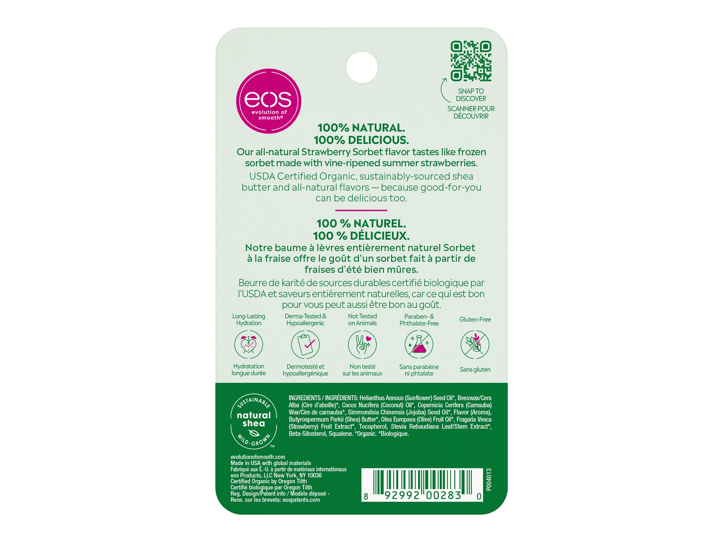 eos Lip Balm - Strawberry Sorbet - 7g, image size:2400x1800