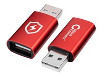 MicroConnect USB opladeradapter Rød