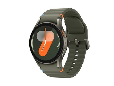 Samsung Galaxy Watch7 40 mm smart watch with sport band rubber green band size: S/M 