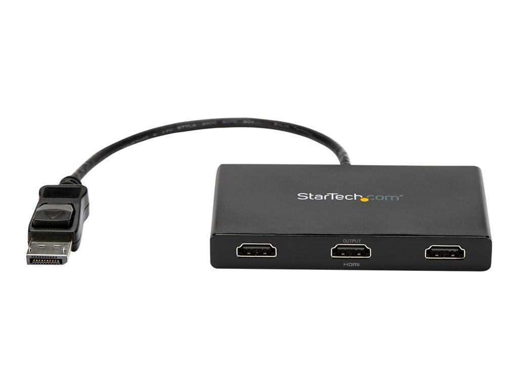 StarTech.com 3-Port Multi Monitor Adapter, DisplayPort 1.2 to HDMI MST Hub,  Triple 1080p HDMI Monitor, Video Splitter for Extended Desktop Mode on  Windows PCs Only, DP to 3x HDMI MST Hub 