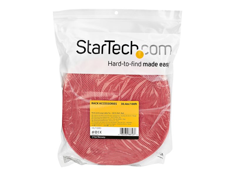 StarTech.com Bande de gestion des cbles 30,5m, Rouge