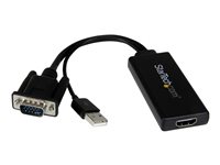 StarTech.com VGA to HDMI Adapter with USB Audio & Power - Portable VGA to HDMI Converter - 1080p - adapter cable - HDMI / VGA