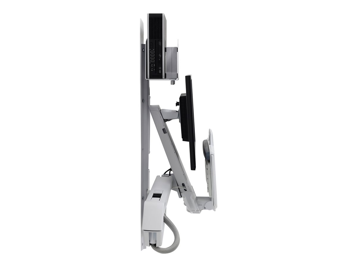 Ergotron StyleView Sit-Stand Combo System montážní sada - pro LCD displej / klávesnice / myš / skener čárových kódů / CPU - malý držák CPU - bílá – foto 2