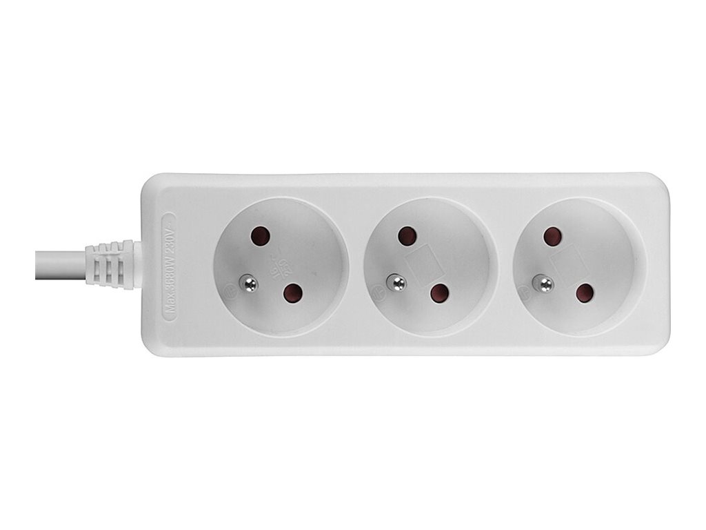 Multiprise 3 prises FR, blanc