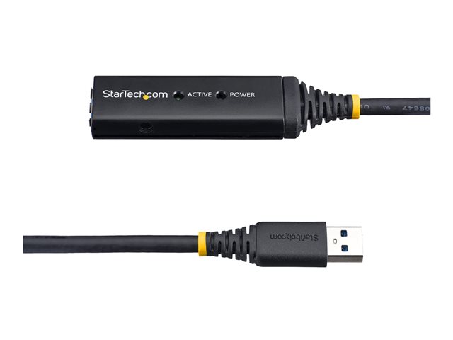 StarTech 3m USB 3.0 Active Extension Cable - M/F - 3m USB 3.0 Extension Cable - USB 3.0 repeater Cable (USB3AAEXT3M) - USB extension cable - USB Type A (M) to USB Type A (F) - USB 3.0 - 3 m - active - black - for P/N: PEXUSB3S42V, PEXUSB3S44V, ST7300USB3B, SVA5H2NEUA, USB3SAA3MBK