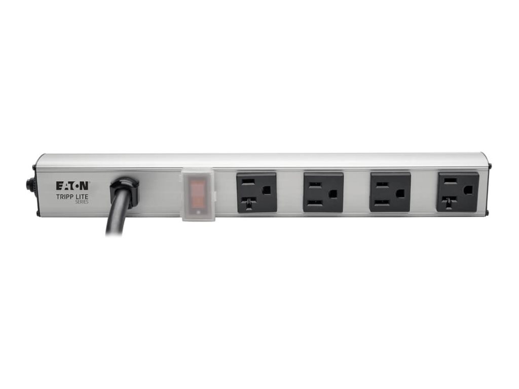 Eaton Tripp Lite Series Power Strip 120V 2 5-15R; 2 5-20R 15' Cord 12 Inch Length Metal