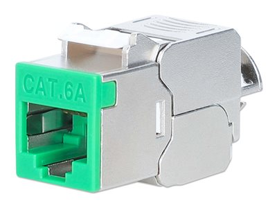 INTELLINET Cat6a 10G STP Keystone-Modul grün
