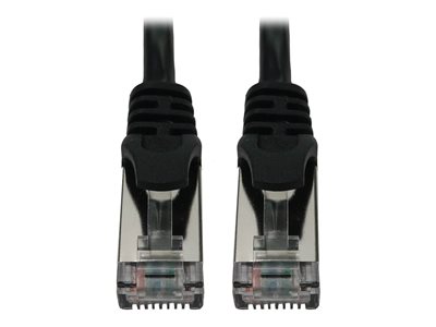 Eaton Tripp Lite Series Cat6a 10G Snagless Shielded Slim STP Ethernet Cable (RJ45 M/M), PoE, Black, 25 ft. (7.6 m)