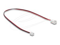 Delock Forlængerkabel til blæserstrøm 30cm Sort Rød