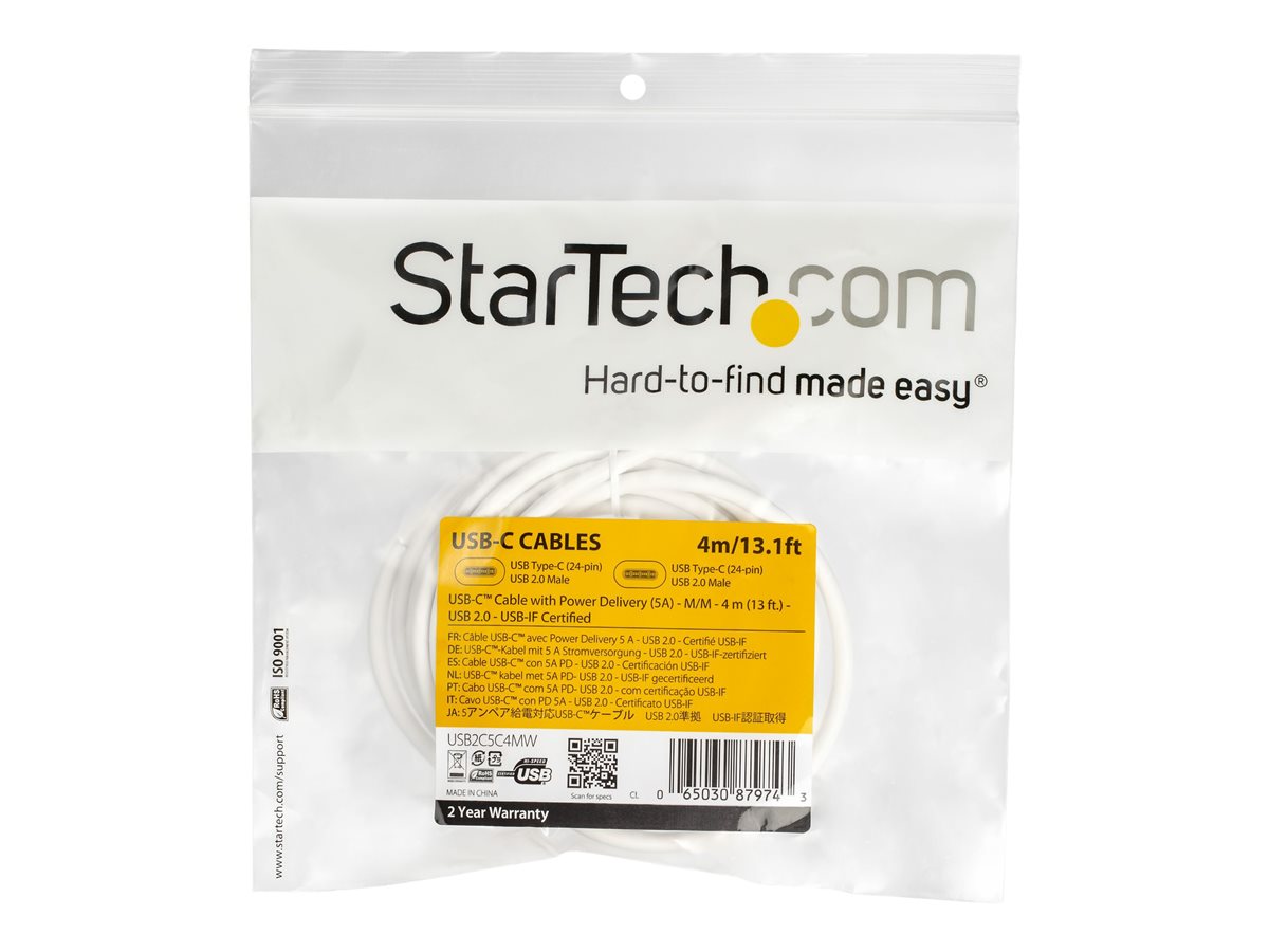 STARTECH Cable USB-C w/5A PD - USB 2.0 - 4m 13ft – foto 2