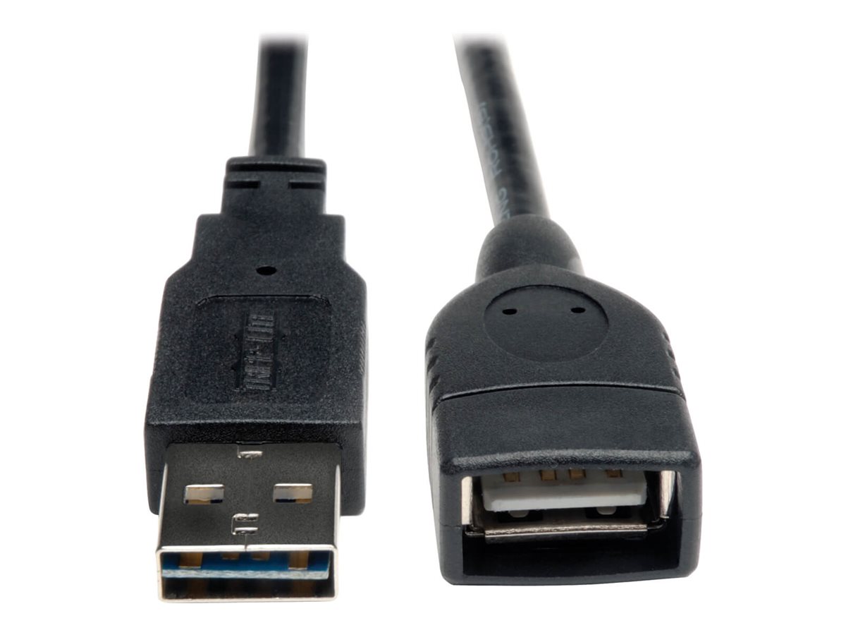 Eaton Tripp Lite Series Universal Reversible USB 2.0 Extension Cable (Reversible A to A M/F), Black, 10 ft. (3.05 m)