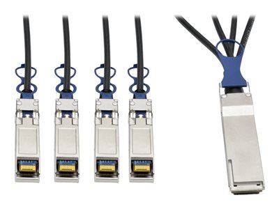 Tripp Lite 40GbE QSFP+ to 10GbE SFP+ Passive Copper Breakout Cable QSFP-4SFP10G-CU1M Compatible 2M 6.5'