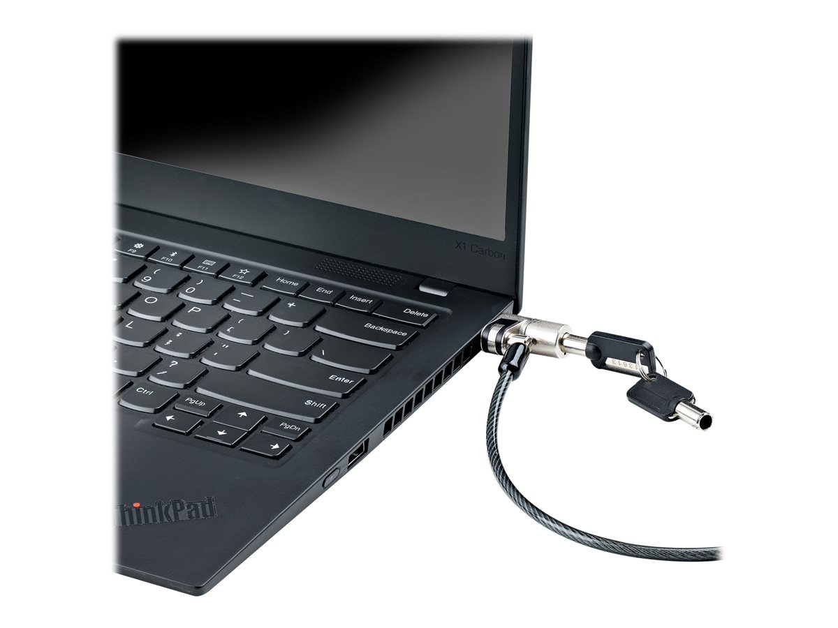 StarTech.com Nano Laptop Cable Lock, 6ft (2m), Anti-Theft Keyed Lock, Security Cable Locks Nano Slot Computers, For HP EliteBook/Lenovo ThinkPad X1/2-1 Laptops, Cut-Resistant Steel Cable Lock For Laptop (NANOK-LAPTOP-LOCK) - bezpečnostní kabelový zámek – foto 3