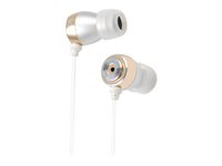 Inland SecureFit Metallic iBuds Earphones in-ear wired 3.5 mm jack silver