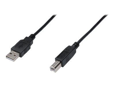 DIGITUS USB 2.0 Anschlusskabel Typ A -B St/St 3.0m, sw - AK-300105-030-S