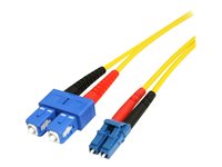 StarTech.com 4m Fiber Optic Cable - Single-Mode Duplex 9/125 - LSZH - LC/SC - OS1 - LC to SC Fiber Patch Cable (SMFIBLCSC4) -