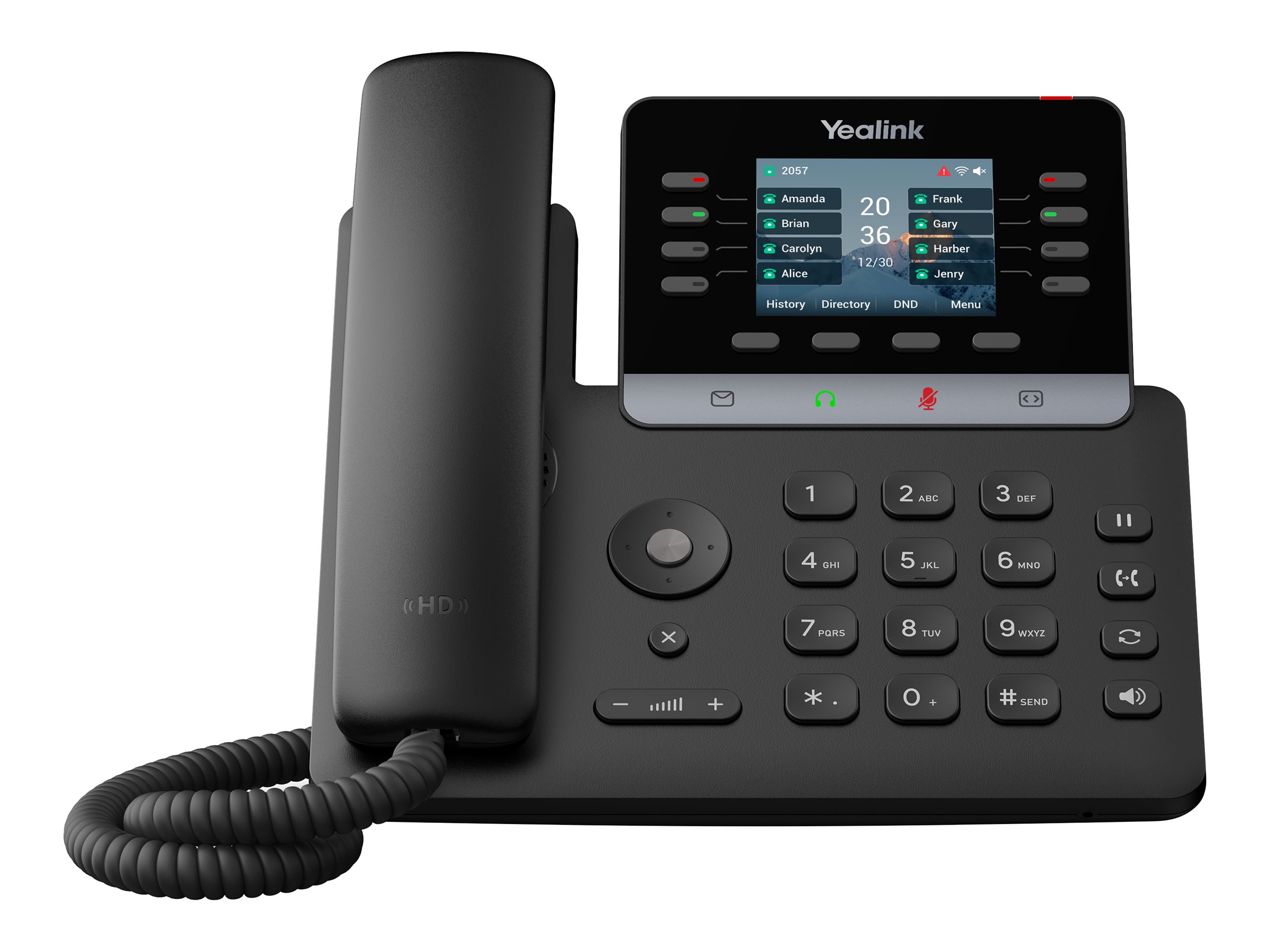 Yealink SIP-T73W VoIP phone with caller ID/call waiting 5-way call Product shot Front 79950