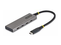 Startech - hub - 4-port, 10 Gbps, 100 W PD charging, overcurrent protection, PCR aluminium - 4 ports