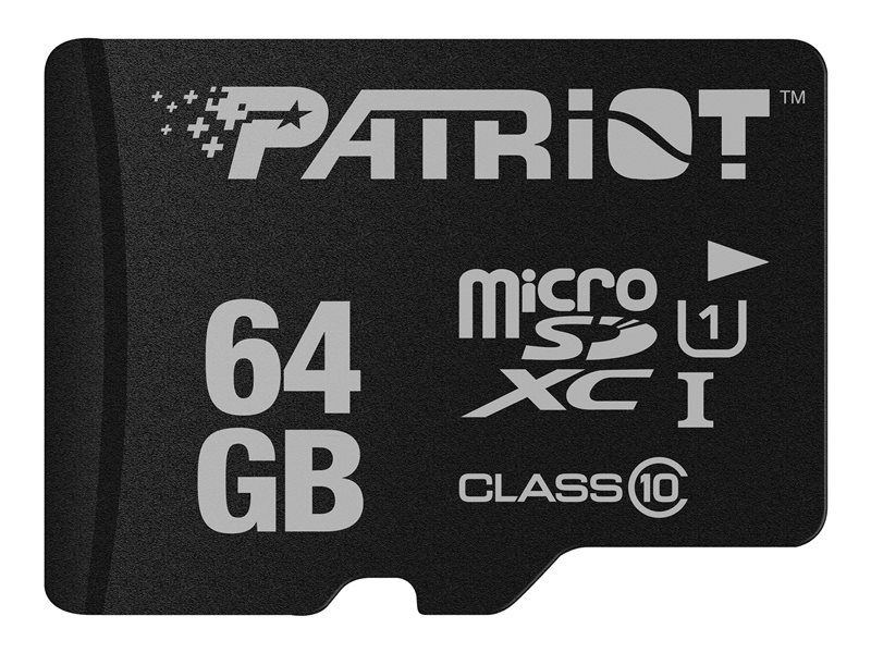 PATRIOT MicroSDHC Card LX Series 64GB UHS-I/Class 10