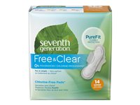 Seventh Generation Free & Clear Ultra Thins with Wings - Overnight - 14s