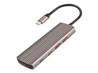 USB 3.2 Gen2 Hub, 7+1-port, 2x USB-A, 5x USB-C, PD 100W, aluminum – LogiLink