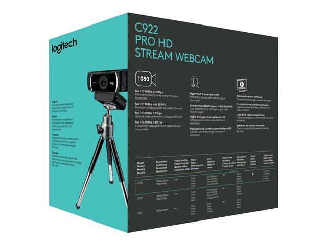 LOGI C922 Pro Stream Webcam - USB 960-001088